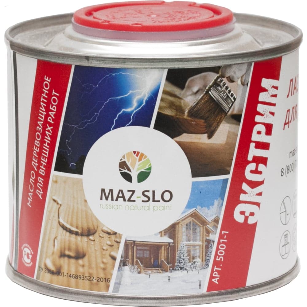 Лазурь для дерева MAZ-SLO Экстрим цвет Серый 0.35л 8069030
