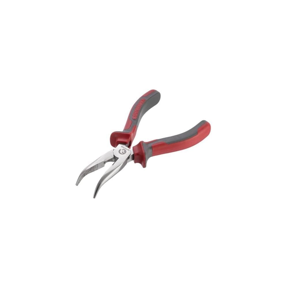 Длинногубцы изогнутые INTERTOOL 160 мм, С55 HT-0131