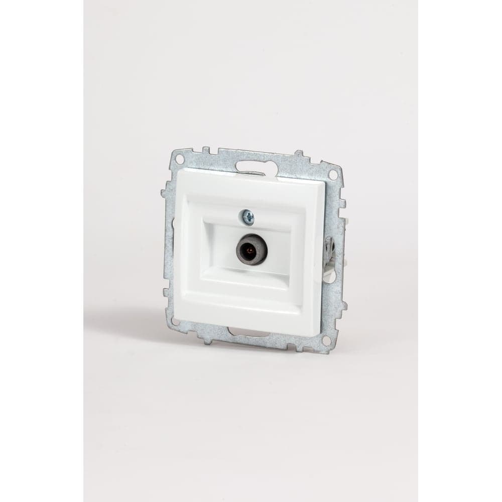 Розетка для TV с экраном (кoнцевая) Elbi Zena Vega белоснежный M+K 609-015600-273