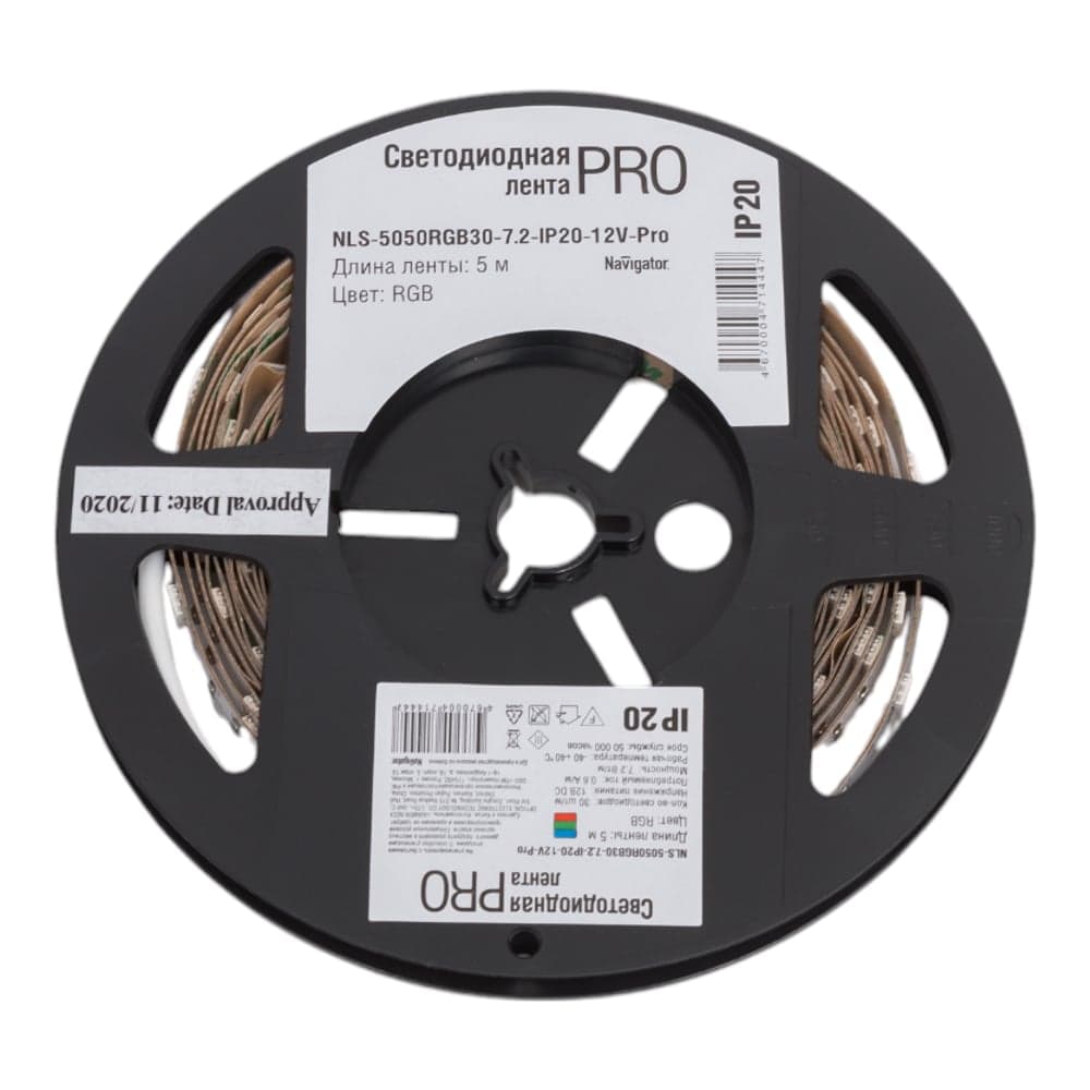 Лента Navigator СД 71 444 NLS-5050RGB30-7.2-IP20-12V-Pro R5 5 м 71444