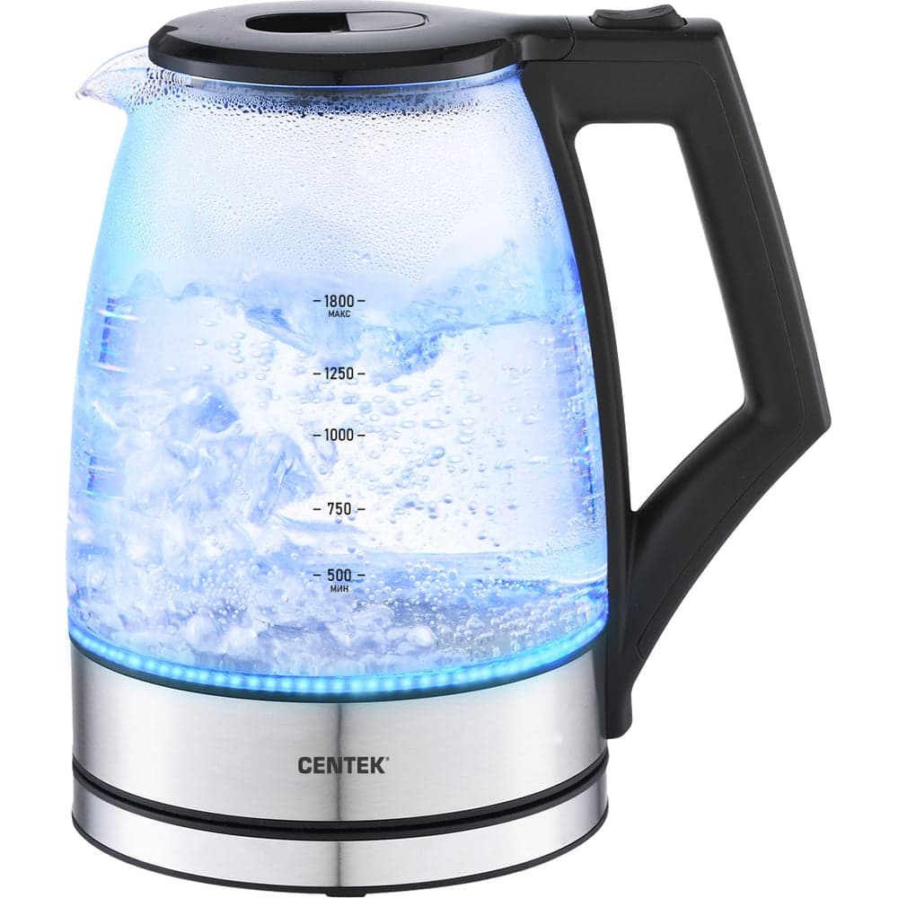 Чайник Centek CT-0014 черный, 1.8 л, 2200 Вт, LED, защита от накипи, фильтр от накипи CT-0014 Black