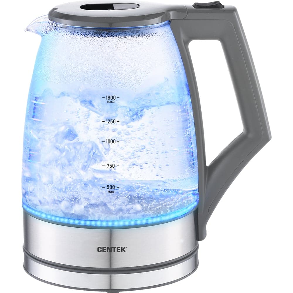 Чайник Centek CT-0014 серый, 1.8 л, 2200 Вт, LED, защита от накипи, фильтр от накипи CT-0014 Gray