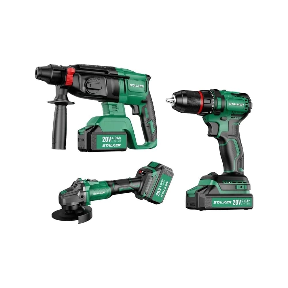 Набор аккумуляторного инструмента ALTECO STALKER Kit (AG20-125 Li BL+D20 Li BL+RH20 Li BL) 69843