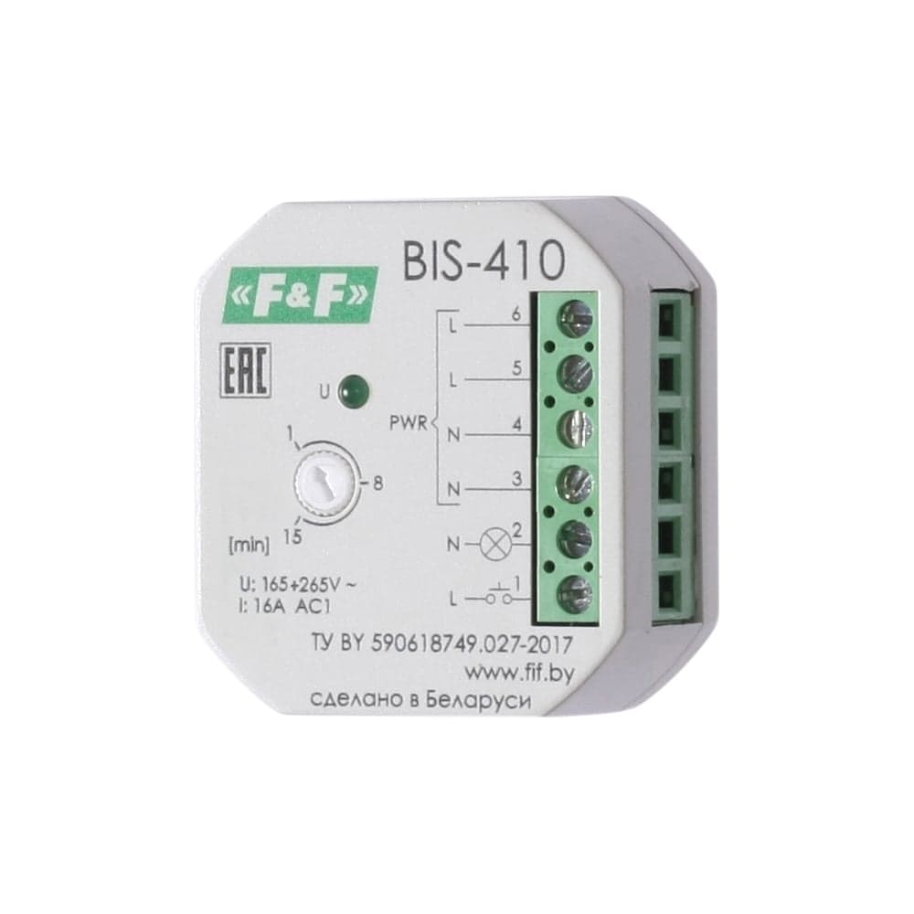 Реле импульсное (бистабильное) Евроавтоматика F&F BIS-410 С встроенным таймером, для установки в монтажную коробку O 60 мм EA01.005.010