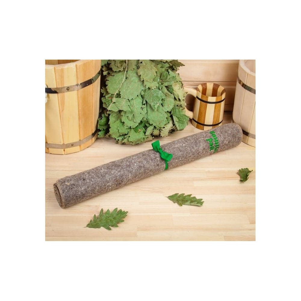 Лежак для бани Добропаровъ Банный рай, войлок, серый, 180х60см 1088587