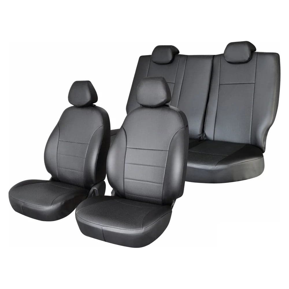 Чехлы на сиденья DEFLY Toyota Corolla Fielder (E140), 2006-2008, экокожа черная Ty46-2K