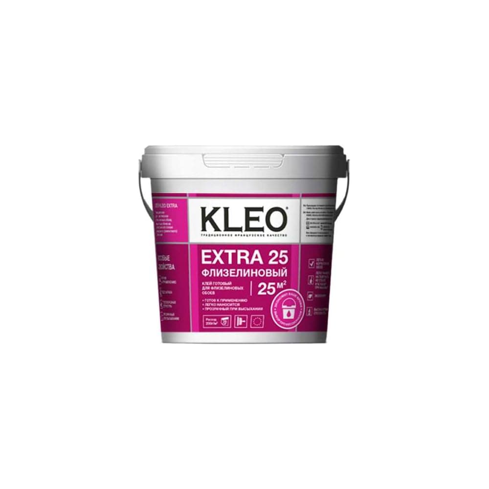 Клей готовый для флизелиновых обоев КLEO EXTRA 5 кг 191 EXTRA 5 кг