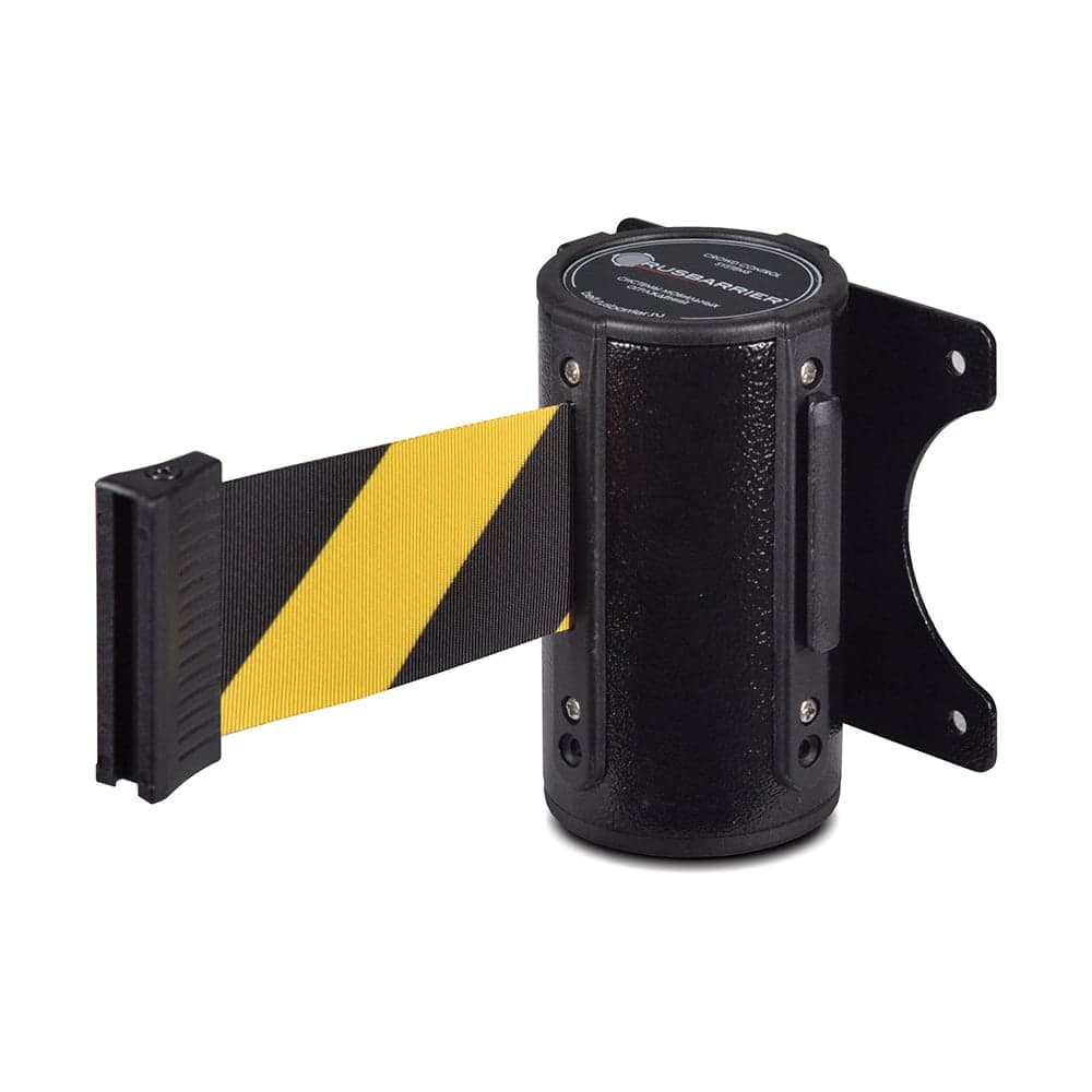Комплект настенный блок с лентой и фиксатор Rusbarrier KP-NB-36333 BLACK yellow/black