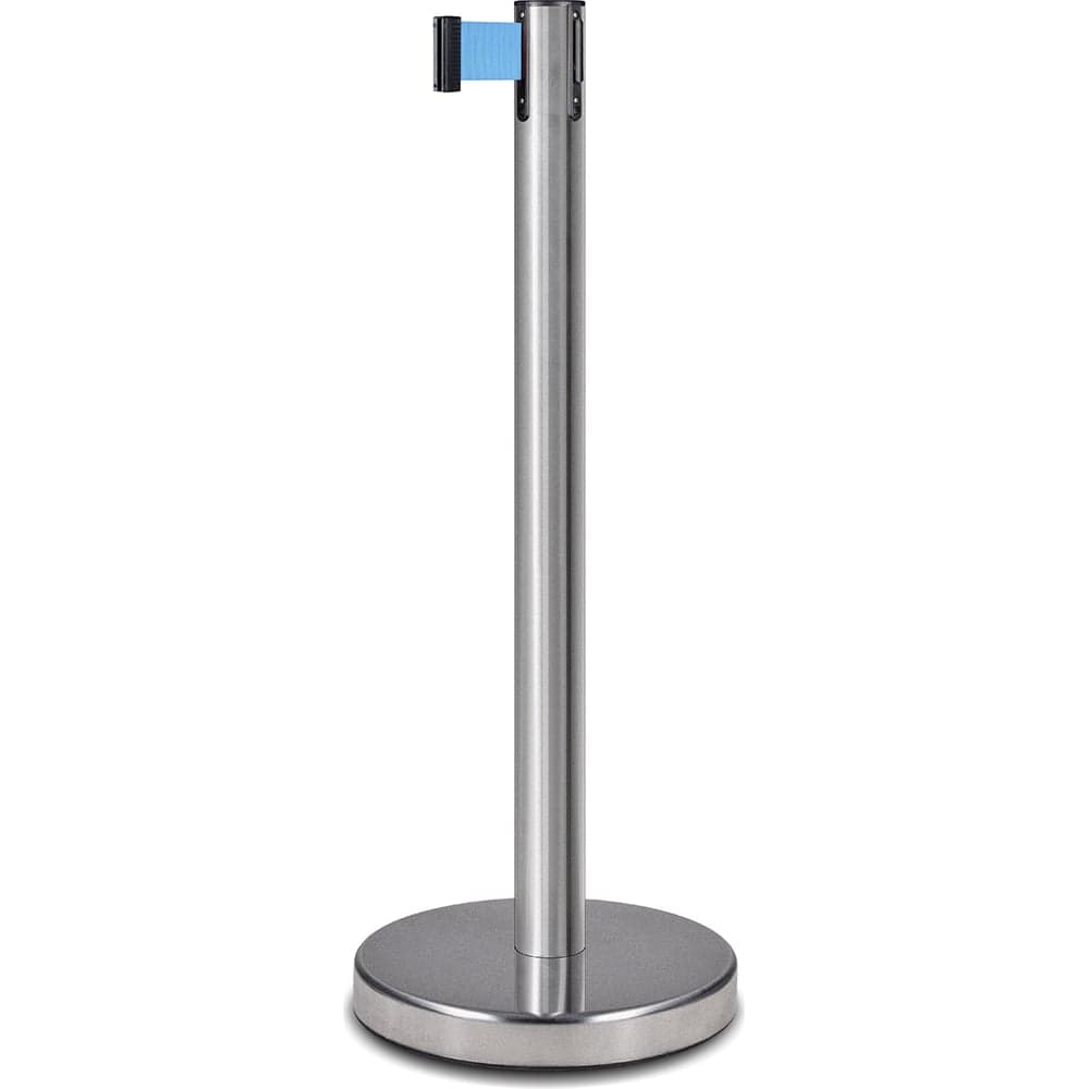 Стойка ограждения RUSBARRIER c лентой 2 м, материал AISI304 PSLN-226322 lt/blue