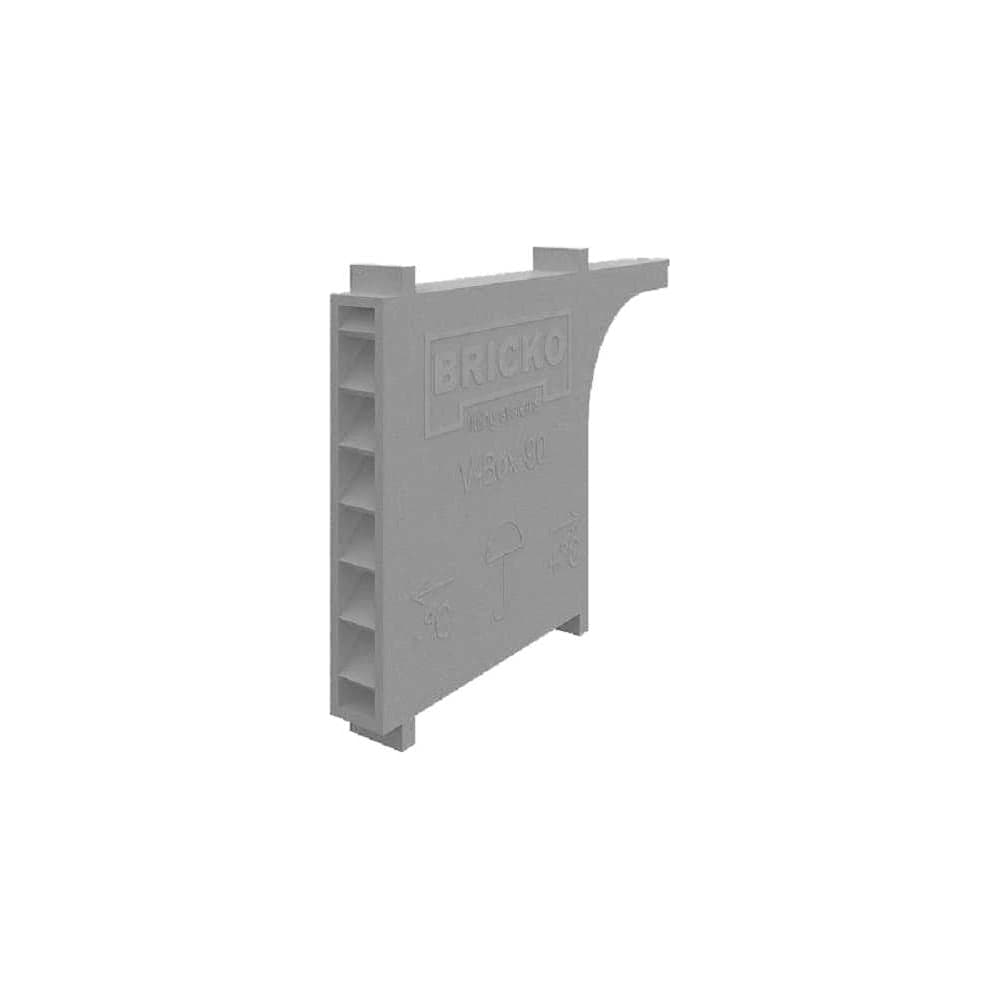 Вентиляционная коробочка Bricko V-Box 90 60x10x90 светло-серая, ПВХ, коробка 120 шт. 117655