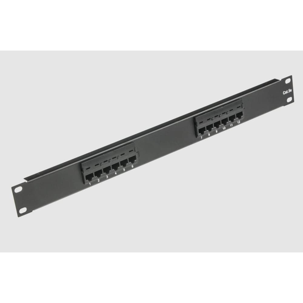 Патч-панель Retic UTP 19", 1U, 12 портов RJ-45, 110 тип Cat.5e PP-19-1U-12-C5E-TWCS