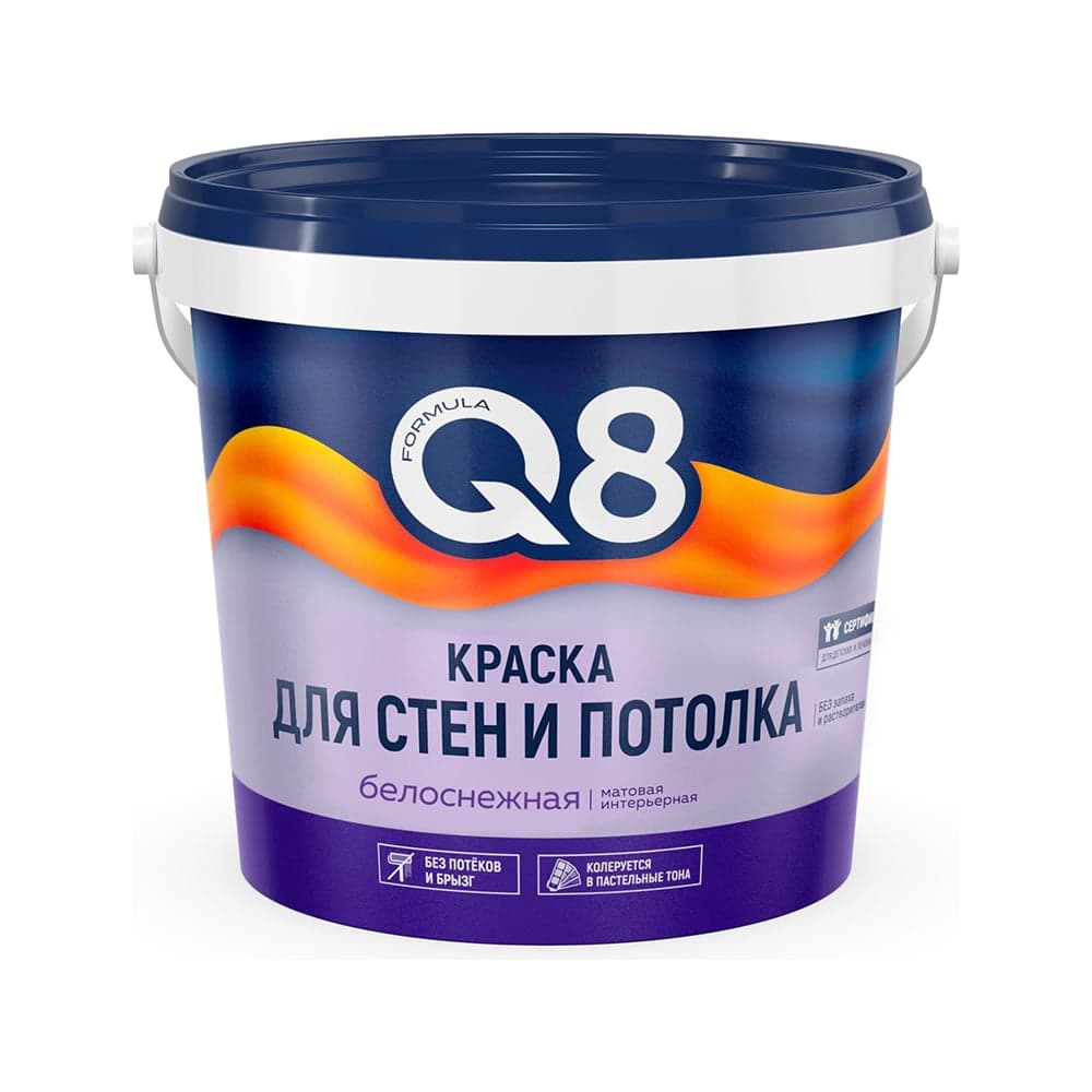 Водно-дисперсионная краска для стен и потолков ПРЕСТИЖ "FORMULA Q8" 1.4 кг 261414