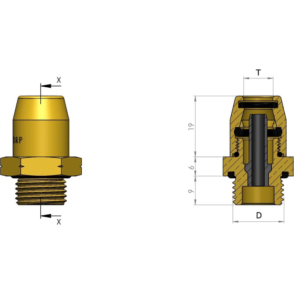 Фитинг прямой R1/4-8x1 мм ORPASAN ORP 4133