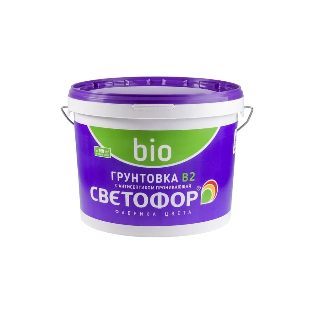 Концентрированная грунтовка с антисептиком Светофор B2 1кг ЗОР00008845
