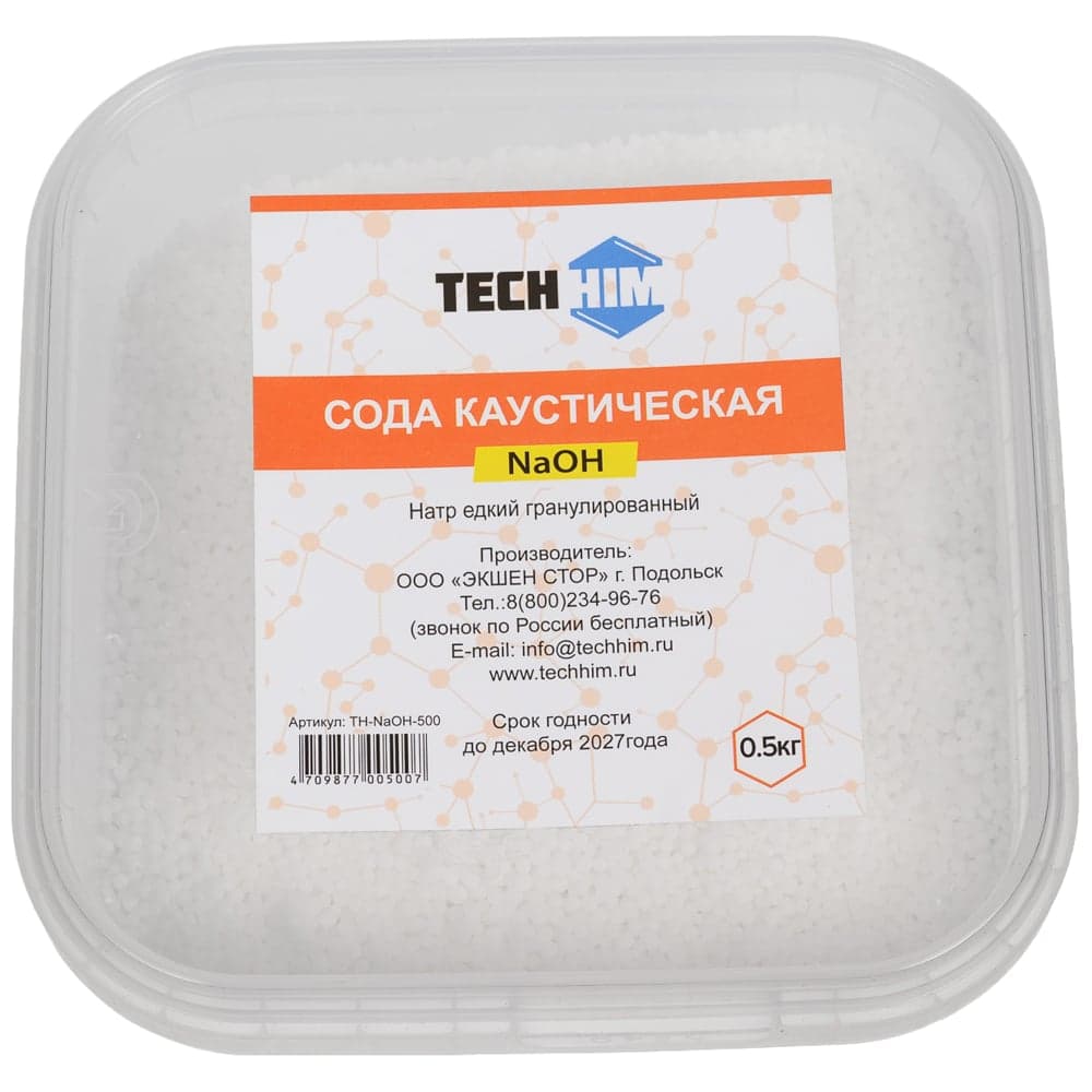 Сода каустическая TECHHIM 0.5кг TH-NaOH-500