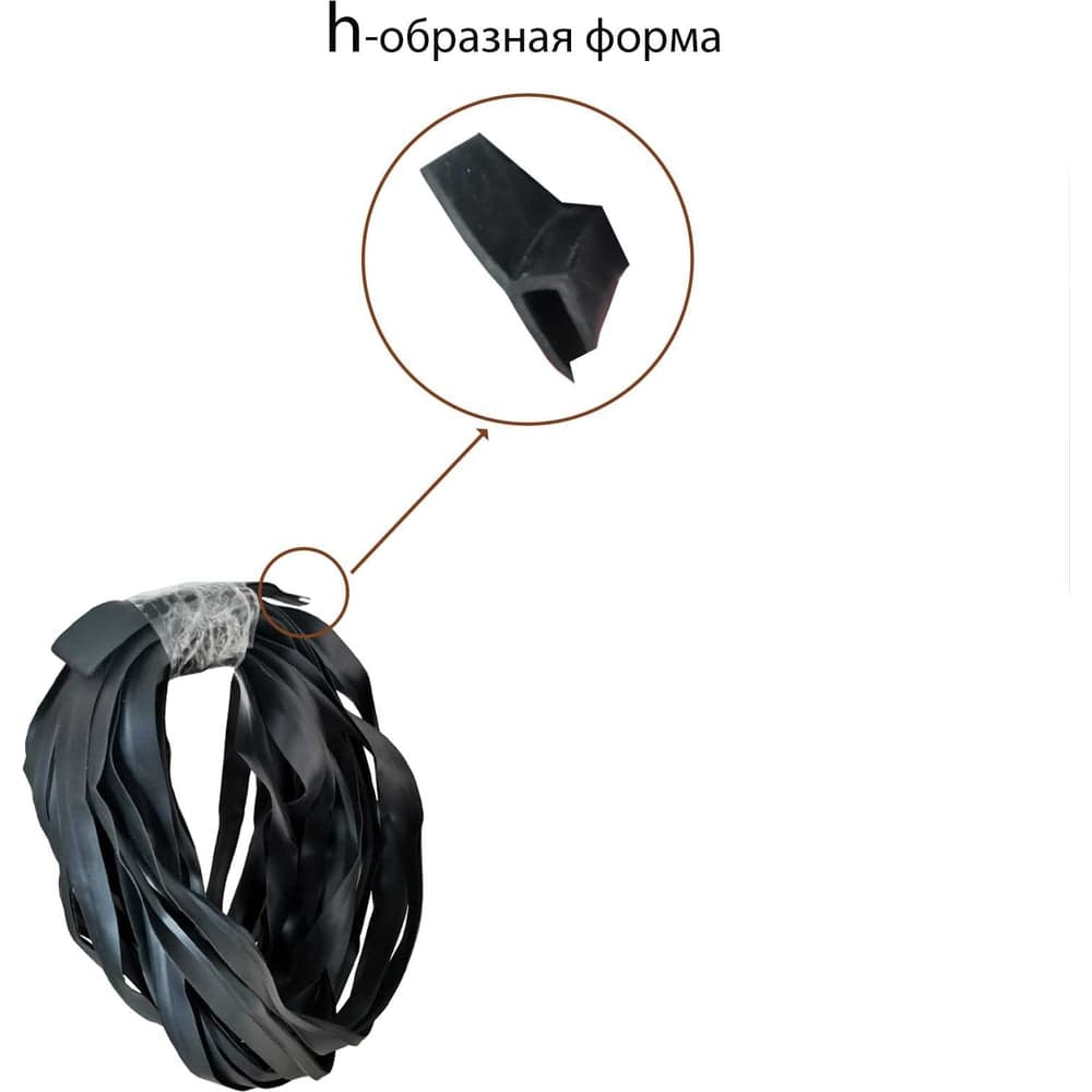 Уплотнительная лента Конструкция Нова черная, 12 метров 3388737