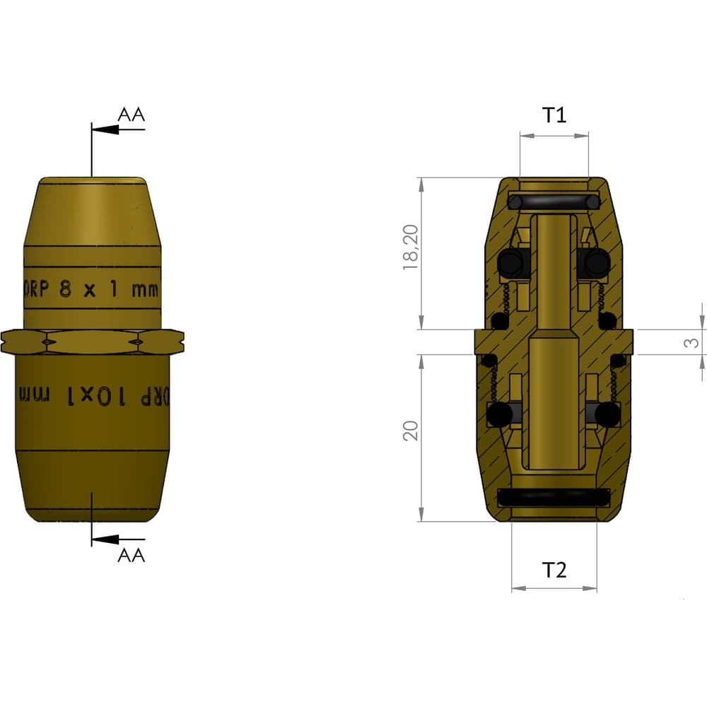 Фитинг переходной прямой 10x1/6x1 мм ORPASAN ORP 4292