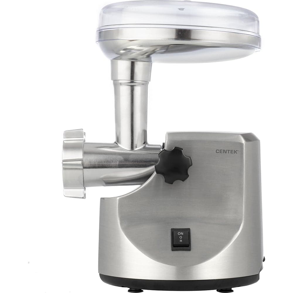 Мясорубка Centek 3000Bт, алюм. корпус, 3 диска, алюм.лоток, насадки колбас и кеббе, 3кг мин CT-1606