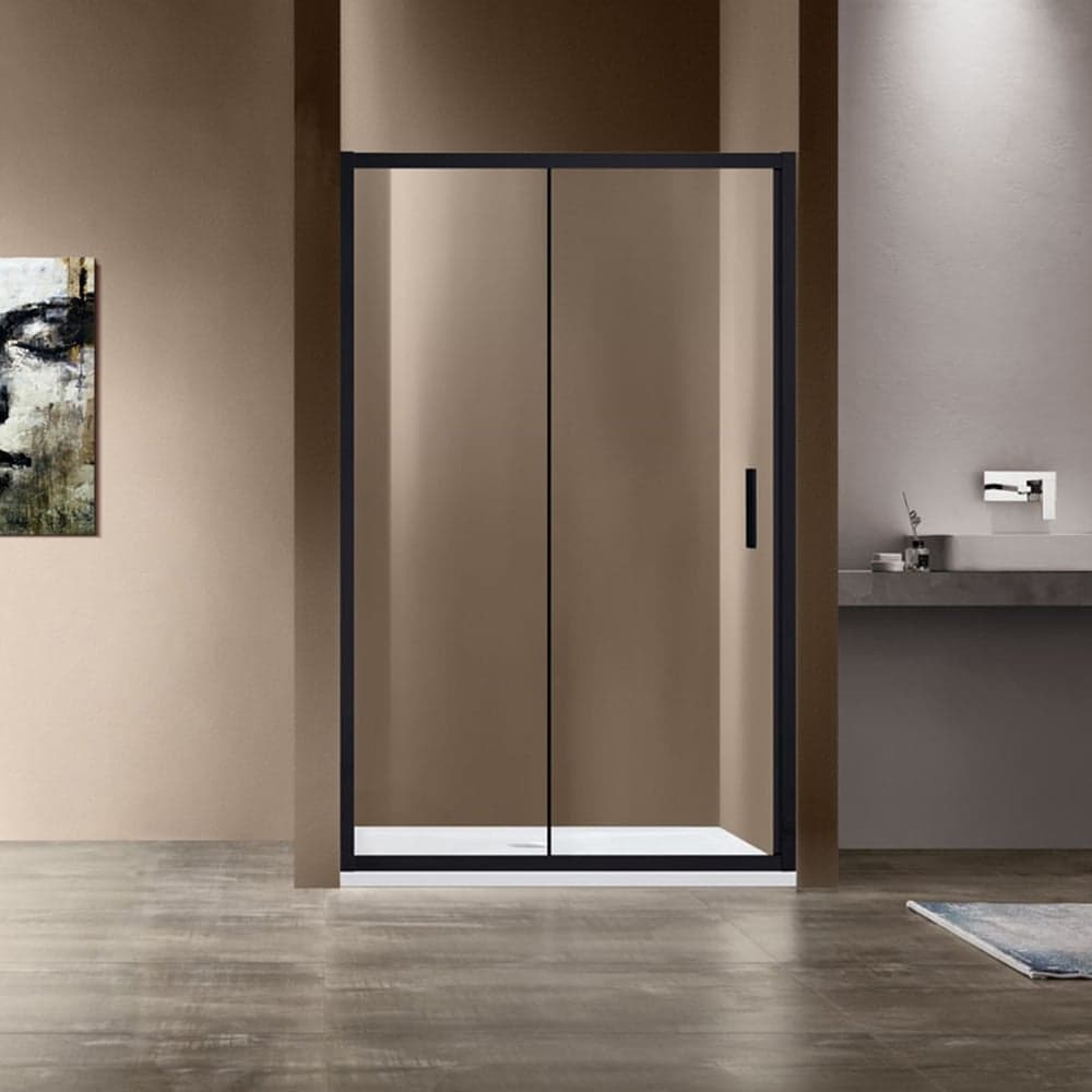 Душевая дверь VINCEA Garda, 1250, черный, стекло прозрачное VDS-1G125CLB