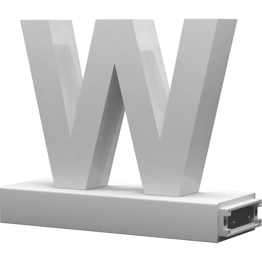 Светодиодная буква W ABCMIX магнитное соединение, 100 мм -W-100-magnetic