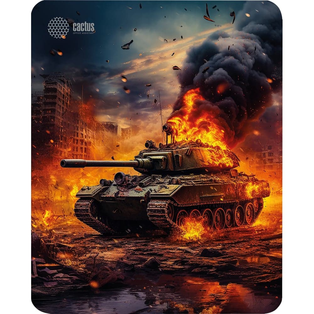 Коврик для мыши CACTUS Burning tank 300x250x3 мм (CS-MP-D04M) 1935328