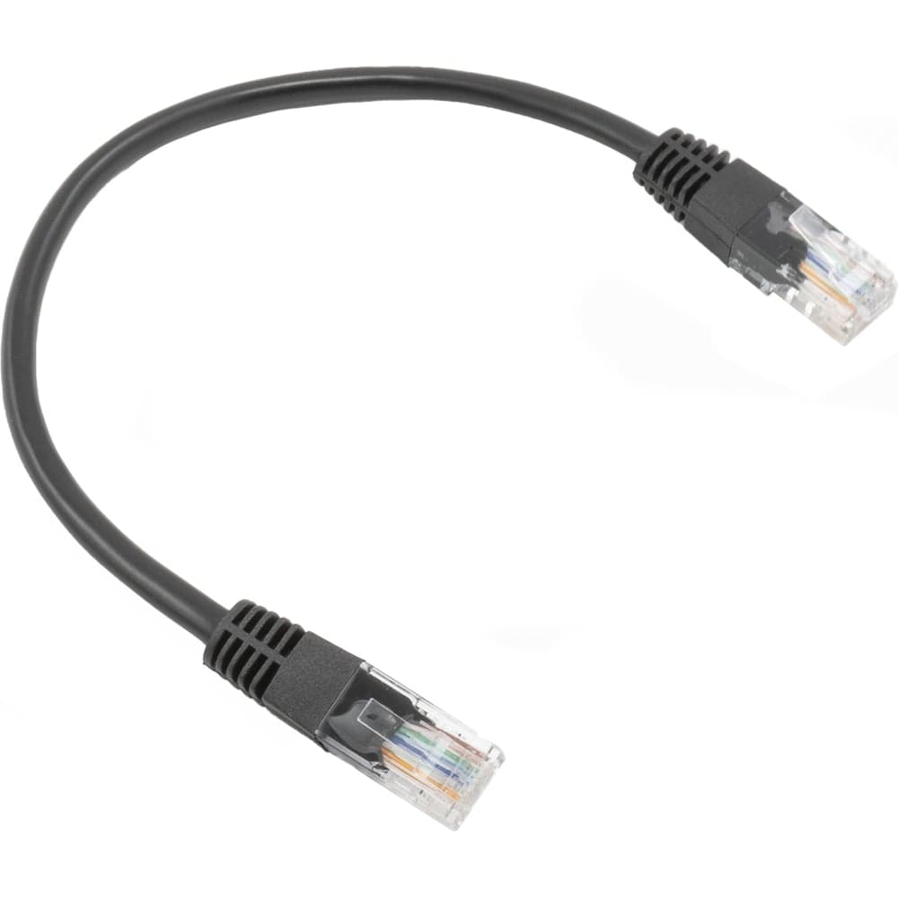 Кабель патч-корд A1 0.5 м., U/UTP, 5e, медь, черный A1-LCU5E-C-0.5M-BK
