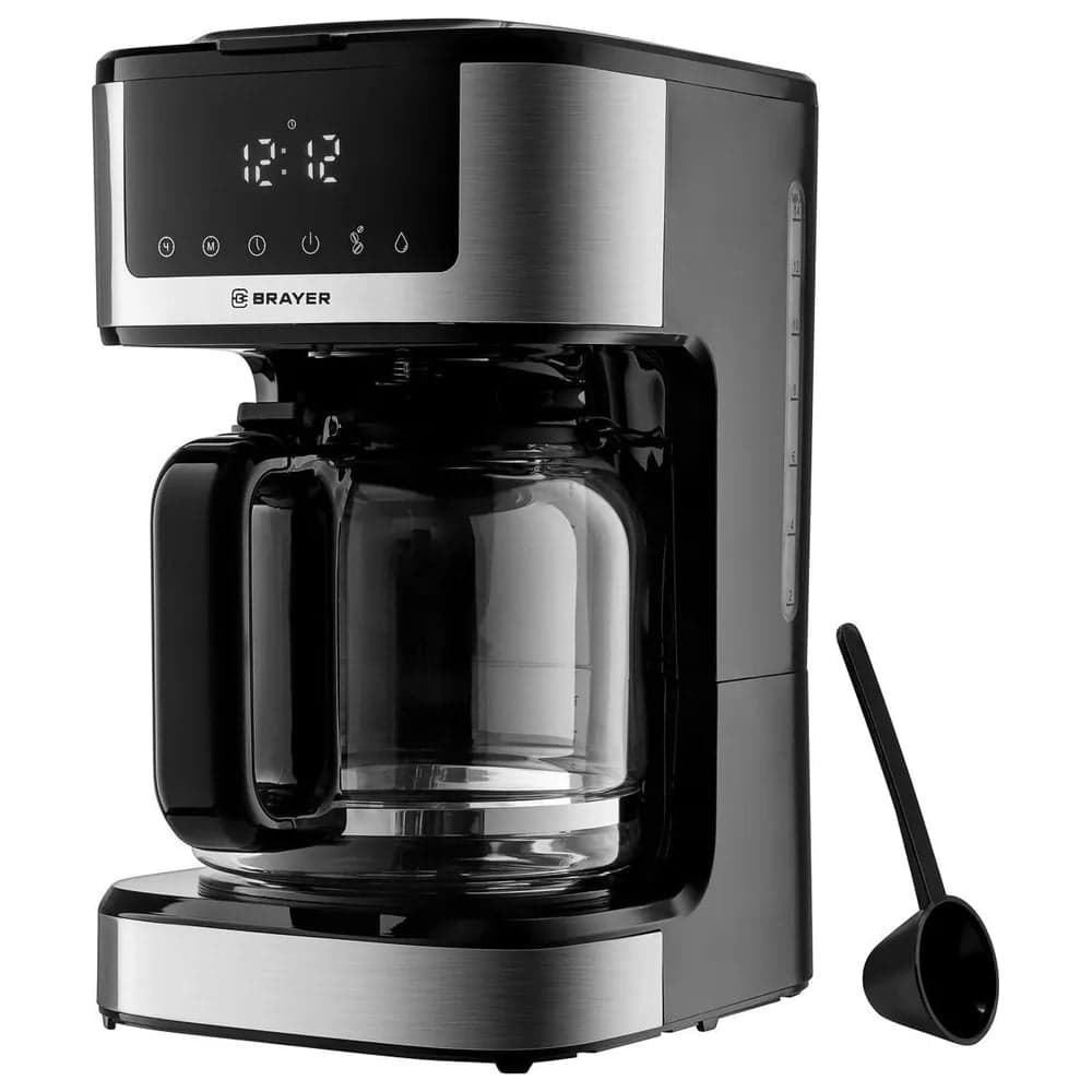 Кофеварка BRAYER 1124BR 900 Вт, 1,8 л, нейлоновый съемный фильтр, шкала, автоотключение BR1124