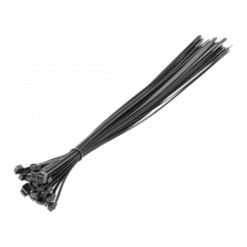 Нейлоновые стяжки HOEGERT TECHNIK 4,8x200 мм, 25 шт., черные HT2C709