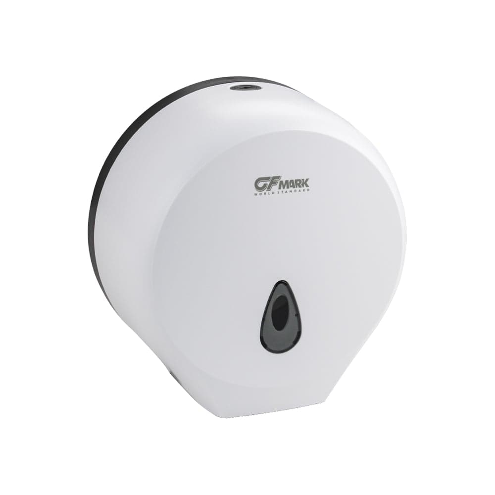 Диспенсер для туалетной бумаги GFmark в рулонах, с ключом, из АБС пластика, цвет БЕЛЫЙ. 915