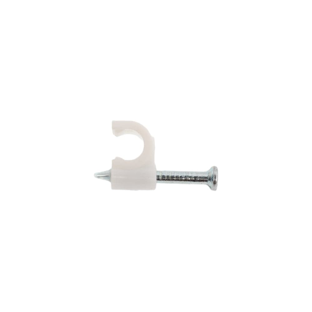 Клипса кабельная Smartbuy 4 мм круглая, белая 50 шт. SBE-rcc-4