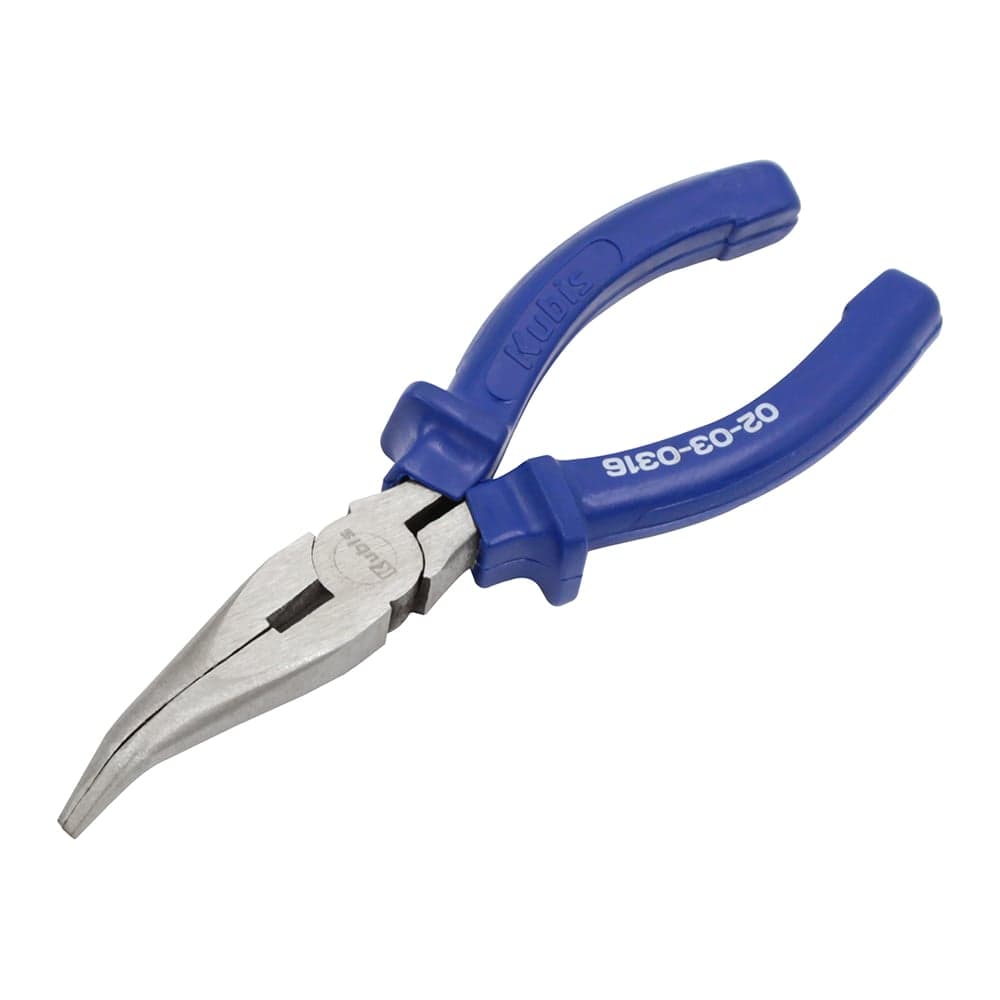 Длинногубцы изогнутые Kubis Standard 160 мм, C45, HRC 44-48 02-03-0316