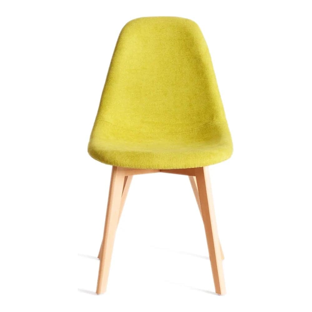 Стул Tetchair CINDY SOFT mod. C1021F1-1, 1 шт в упаковке фактурный велюр/дерево бук, 55x48x83 см, Светло-зеленый LY1701-8, натуральный 21581