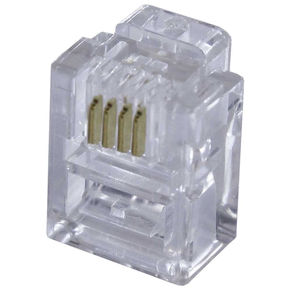Коннектор OXION RJ-11 (6P4C), пакет 100 шт., арт. OX-RJ-116P4C100PCS