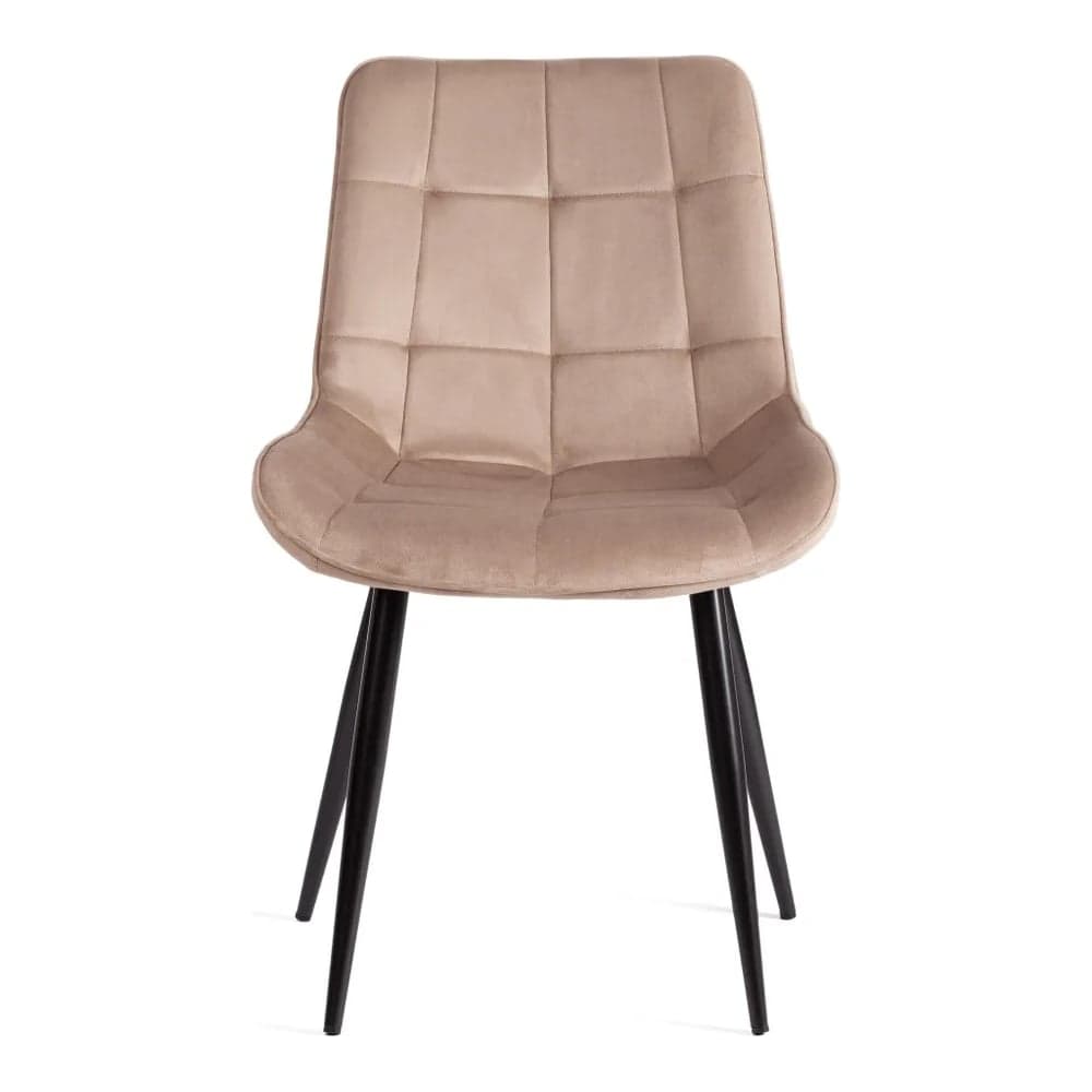 Стул Tetchair ABRUZZO mod. 8060 , 1 шт в упаковке металл/вельвет, 54x62x83 см, бежевый HLR 8/черный 21390