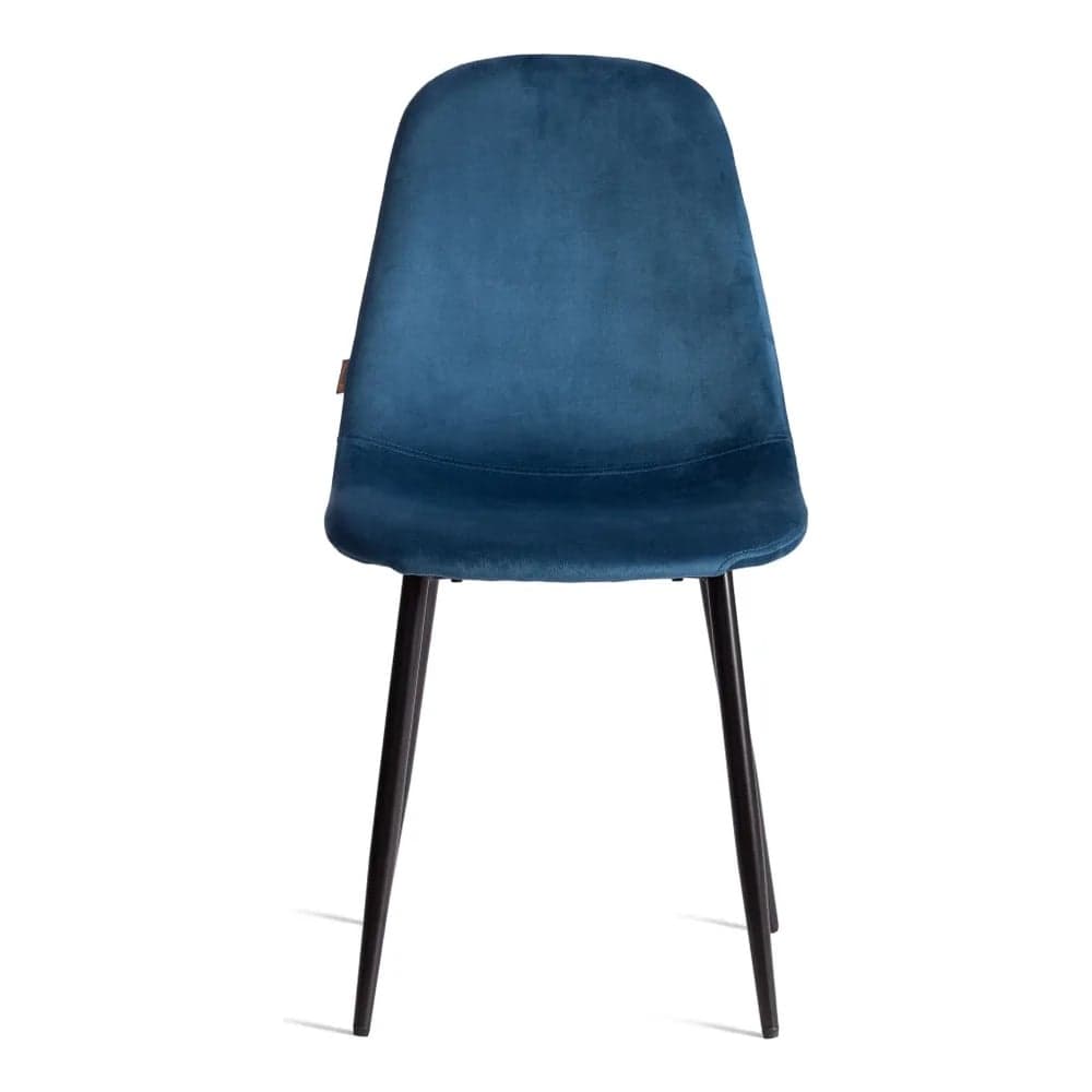 Стул Tetchair 4 шт BREEZE mod. JSC-58 Велюр/металл, 44x53x86 см, Blue синий HLR63, черный 21207