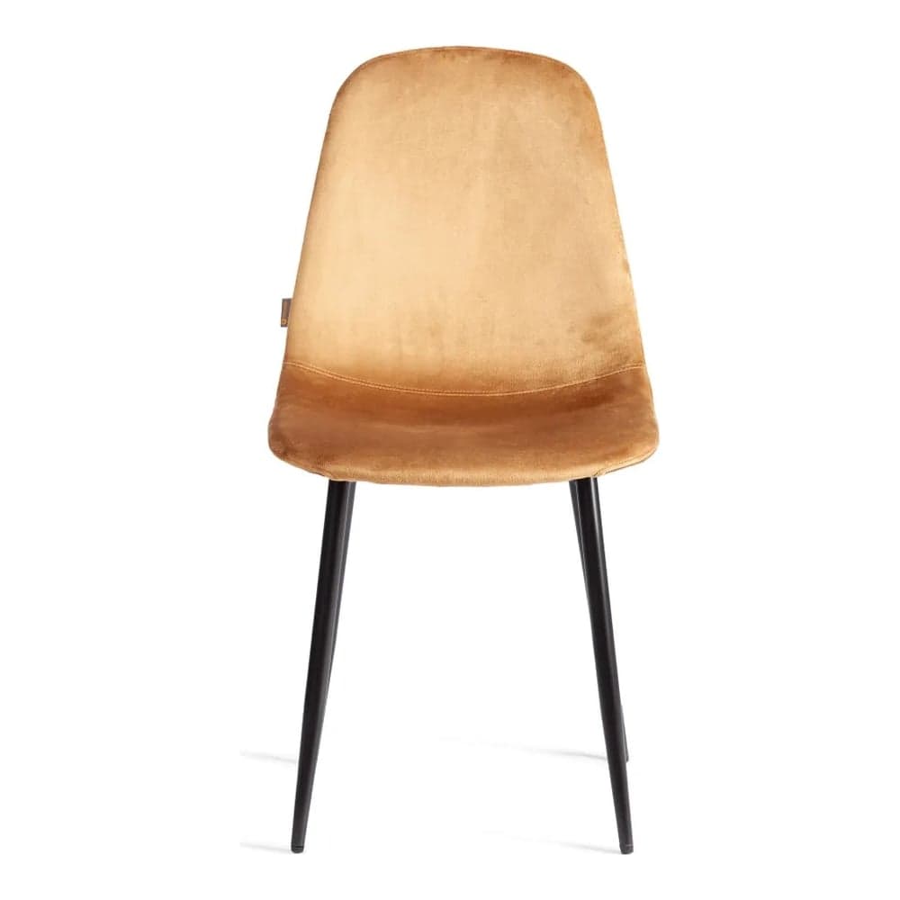 Стул Tetchair 4 шт BREEZE mod. JSC-58 Велюр/металл, 44x53x86 см, brown коричневый HLR12, черный 21132