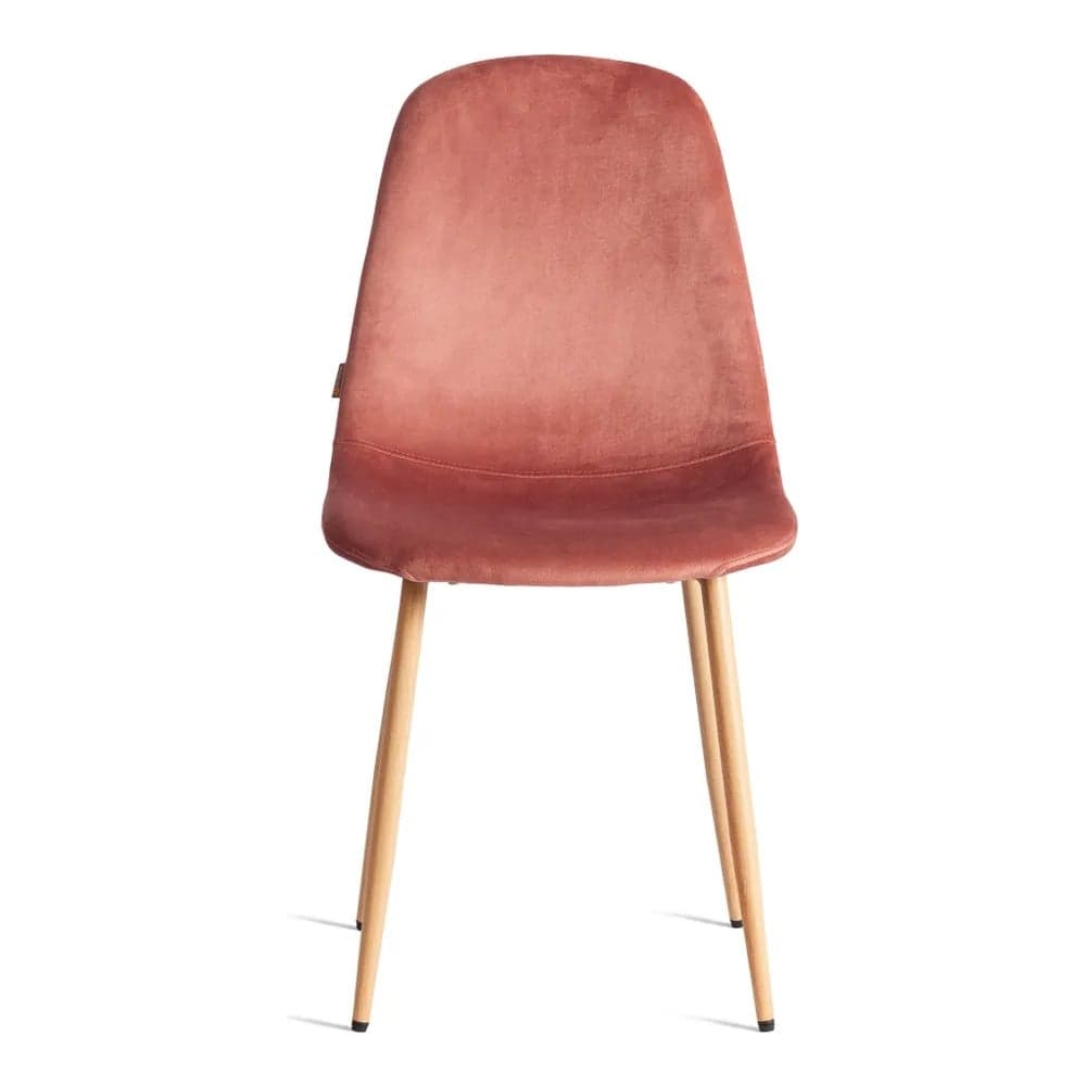 Стул Tetchair BREEZE mod. JSC-58, 1 шт в упаковке Велюр/металл, 44x53x86 см, Coral коралловый HLR44, натуральный 21558 - 2