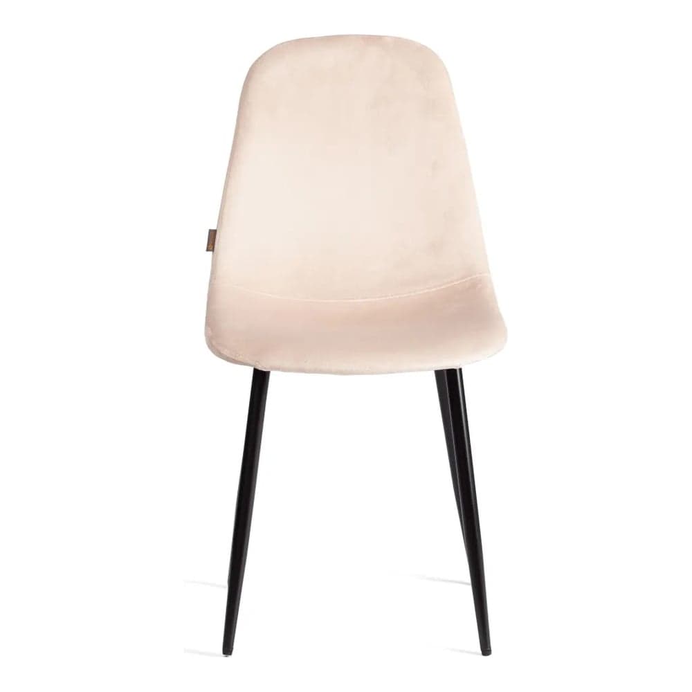 Стул Tetchair BREEZE mod. JSC-58, 1 шт в упаковке Велюр/металл, 44x53x86 см, creamy кремовый HLR 5, черный 21560 - 2