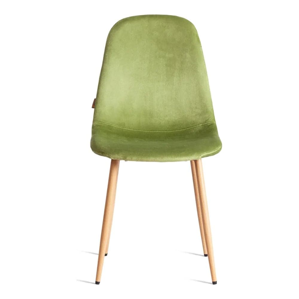 Стул Tetchair BREEZE mod. JSC-58, 1 шт в упаковке Велюр/металл, 44x53x86 см, Green зеленый HLR54, натуральный 21563 - 2