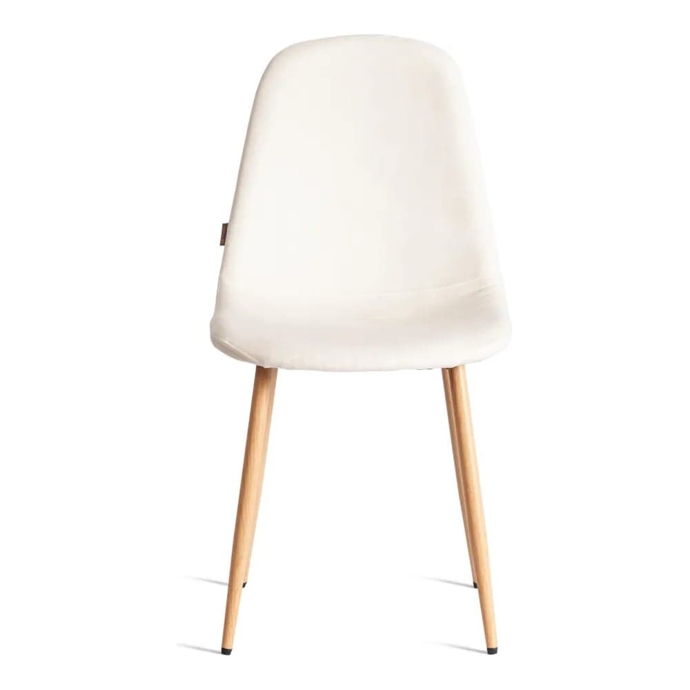 Стул Tetchair BREEZE mod. JSC-58, 1 шт в упаковке Велюр/металл, 44x53x86 см, Light beige светло-бежевый HLR1, натуральный 21567 - 2