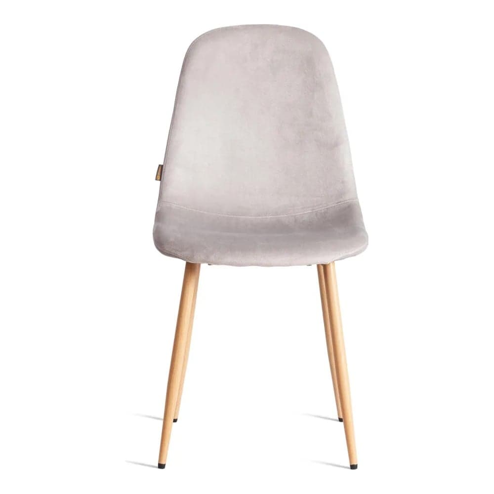 Стул Tetchair BREEZE mod. JSC-58, 1 шт в упаковке Велюр/металл, 44x53x86 см, Light grey светло-серый HLR14, натуральный 21569 - 2