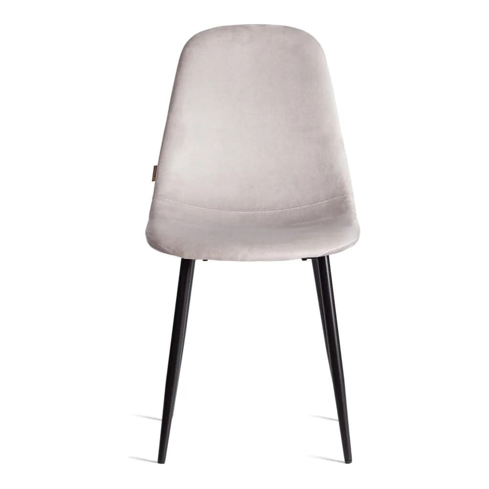 Стул Tetchair 4 шт BREEZE mod. JSC-58 Велюр/металл, 44x53x86 см, Light grey светло-серый HLR14, черный 21203