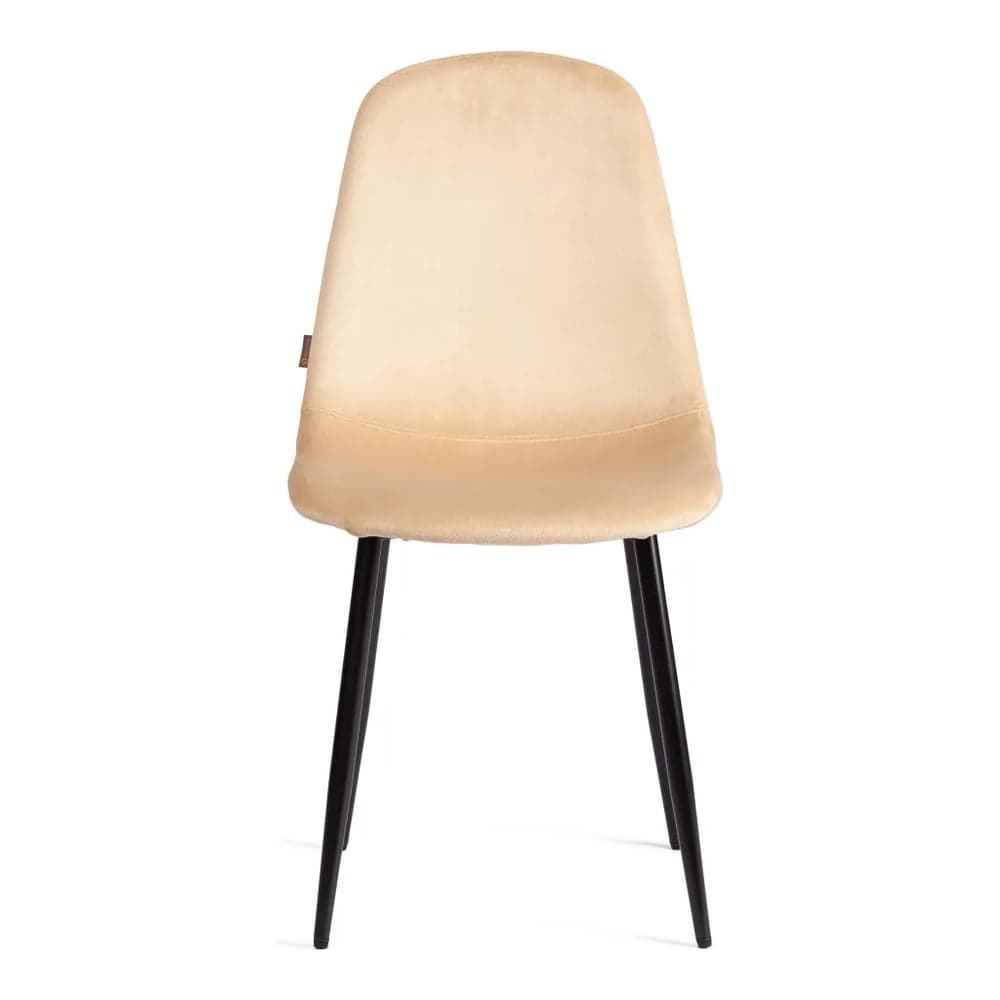 Стул Tetchair BREEZE mod. JSC-58, 1 шт в упаковке Велюр/металл, 44x53x86 см, sandy песочный HLR6, черный 21571 - 2