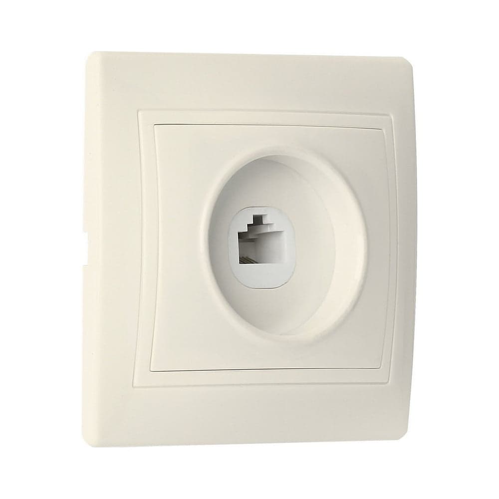 Розетка Smartbuy компьютерная RJ-45 1-местная бежевая "Венера" SBE-01i-S1-RJ