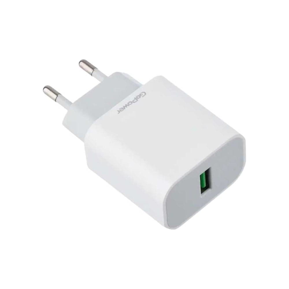 Сетевое З/У GoPower GPQC07 1USB 18W QC3.0 белый 00-00022767