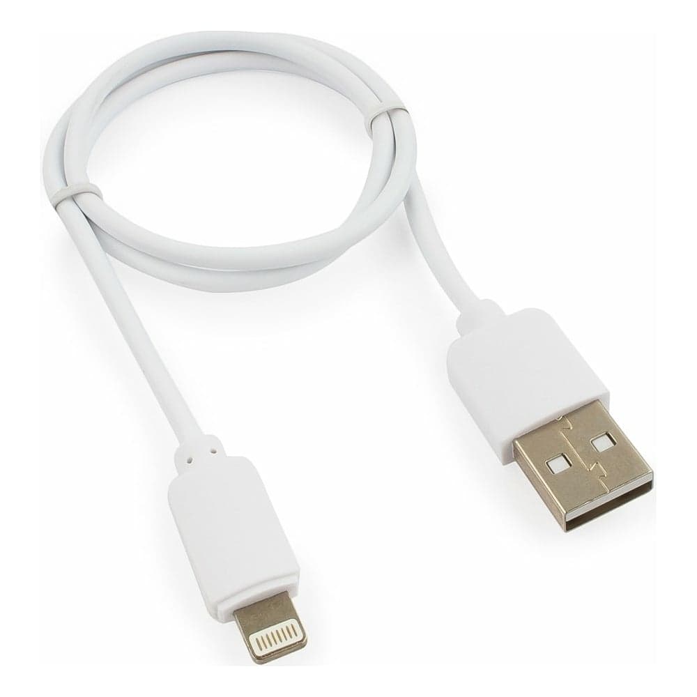 Кабель Гарнизон USB A(M) - Lightning, 0.5м, белый GCC-USB2-AP2-0.5M-W