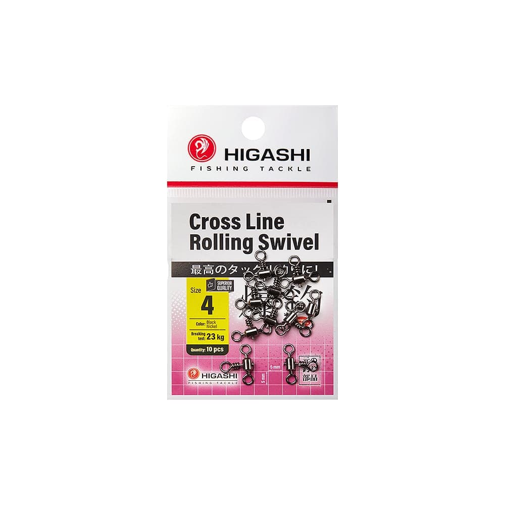 Вертлюг HIGASHI Cross Line Rolling Swivel, #4 05189_4089