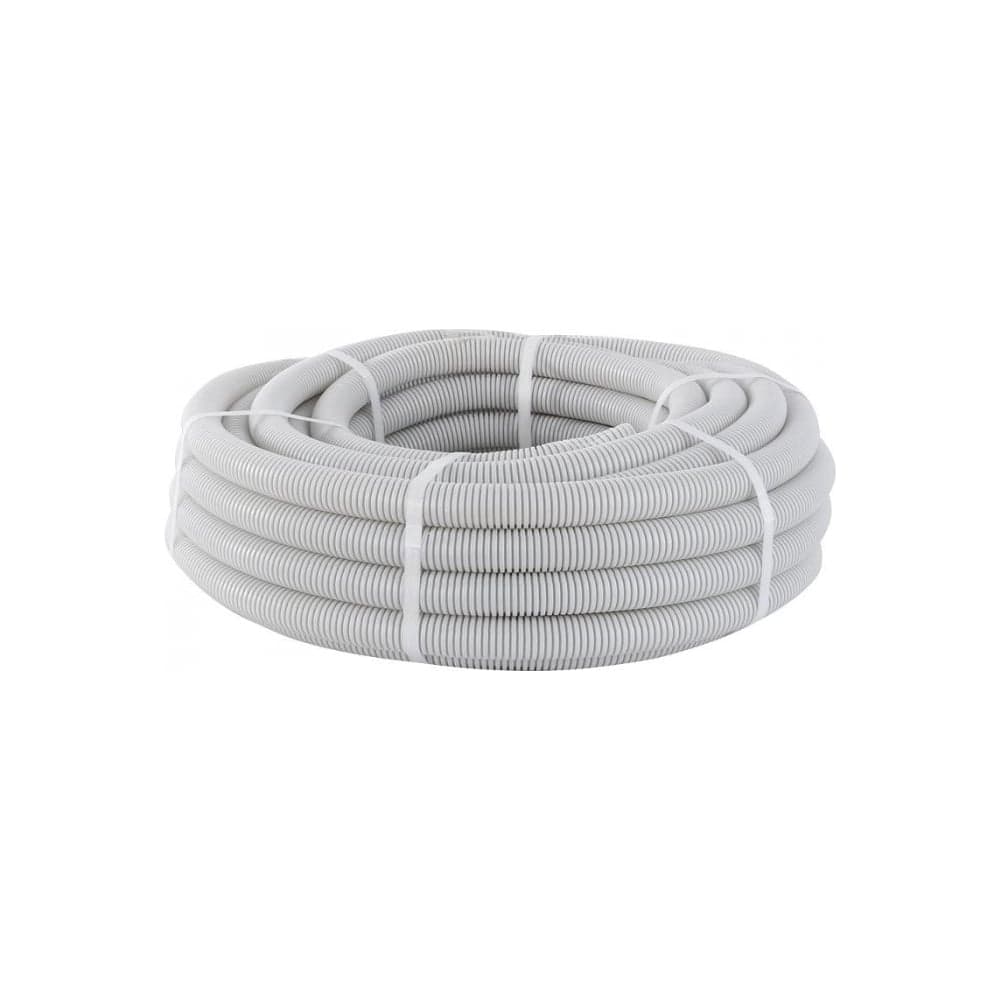Гофрированная труба с протяжкой EKF ПВХ d16 мм (10 м) серая EKF-Plast tg-z-16-10m