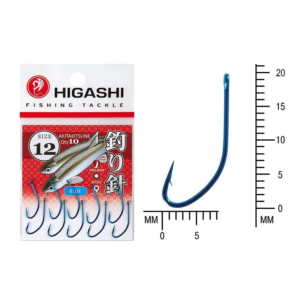 Крючок HIGASH Akitakitsune ringed #12 Blue 01347