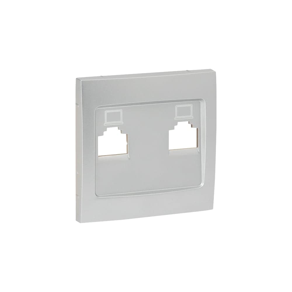 Лицевая панель 1-местной розетки EKF PROxima Валенсия, RJ-45, сталь ESK01-L-035-30